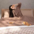 【YVONNE 以旺傢飾】100%美國棉 早餐四季被-可可棕(單人 純棉 棉被 水洗 DINOTAENG)