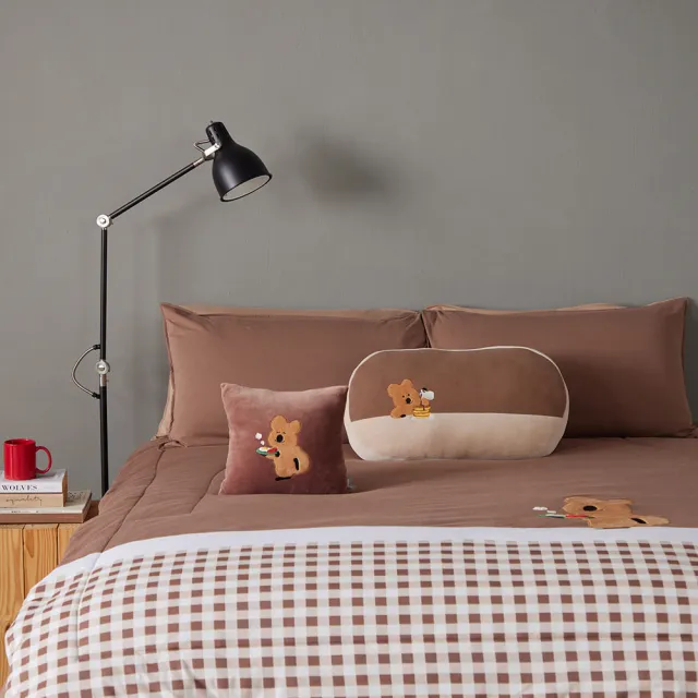 【YVONNE 以旺傢飾】100%美國棉 早餐四季被-可可棕(雙人 純棉 棉被 水洗 DINOTAENG)