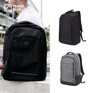 【Travel Blue 藍旅】 氣質款商務後背包-黑/灰 後背包/筆電包/防水包 電腦包/雙肩包/大容 