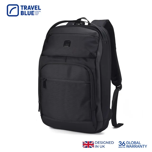 【Travel Blue 藍旅】INNOVATOR款 防水包 電腦後背包-黑 筆電包/雙肩包/商務後背包 TB3040