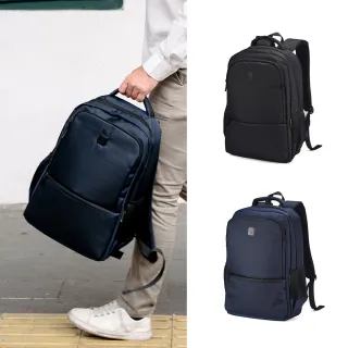 【Travel Blue 藍旅】菁英款 簡約後背包-黑/海軍藍 筆電包/防水電腦包/雙肩包/大容量背包 