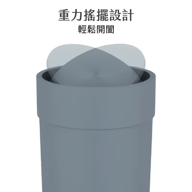 【UMBRA】加拿大 Touch搖擺蓋垃圾桶  煙灰藍6L / 回收桶 廚餘桶
