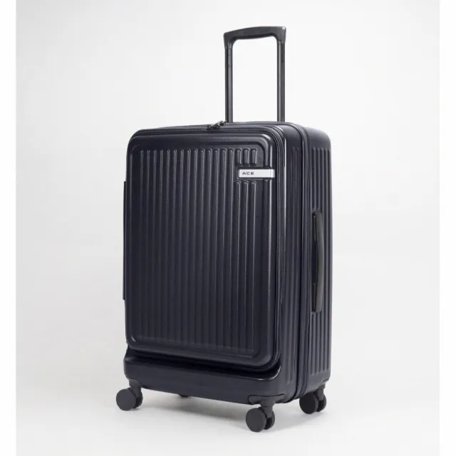 【ACE BAGS＆LUGGAGE】26吋 JOLLY2 前開式可擴充直紋中型箱(多色可選05027)