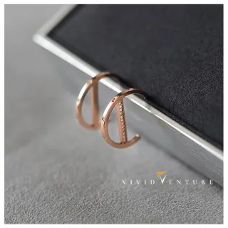 【Vividventure 亞帝芬奇】16分 天然鑽石 真鑽 耳環 神秘空間