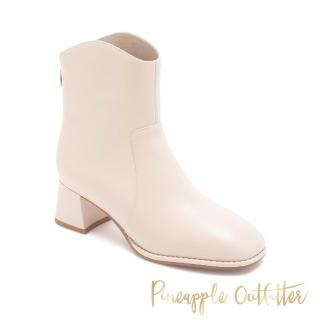 【Pineapple Outfitter】真皮後拉鍊低筒西部靴BROOX(白色)