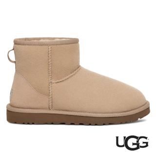 【UGG】雪靴 女鞋 靴子 女靴 真皮 Classic Mini II沙色 UG1016222SAN
