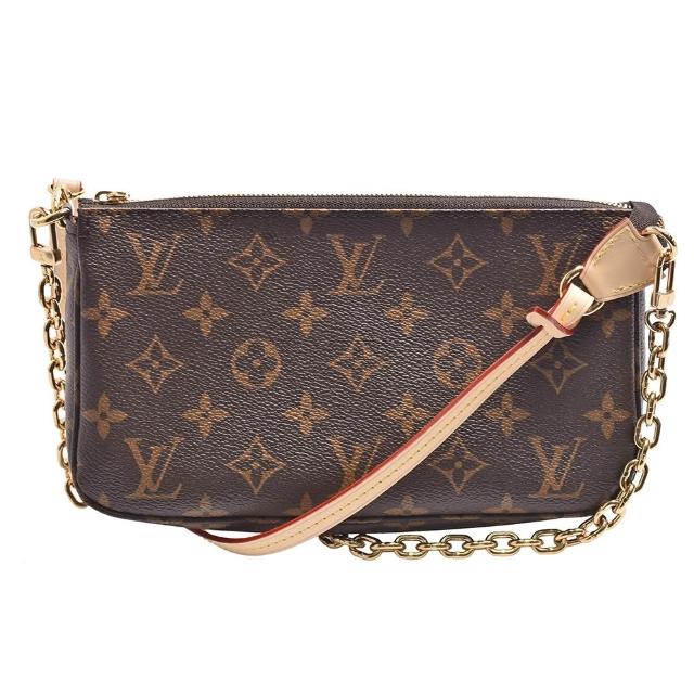 【Louis Vuitton 路易威登】M82766 Pochette Accessoires系列Monogram帆布WOC鍊帶手提/肩背包