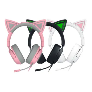 【Razer 雷蛇】北海巨妖 Kitty V3X 耳機麥克風(黑/白/粉晶)