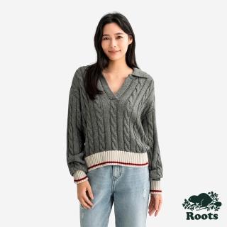 【Roots】Roots女裝- CABIN CABLE POLO 上衣(灰色)