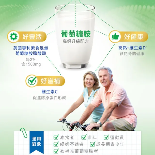 【維奇】力捷登葡萄糖胺高鈣配方 1350g/罐 1罐組(豆奶口味 粉狀營養品)
