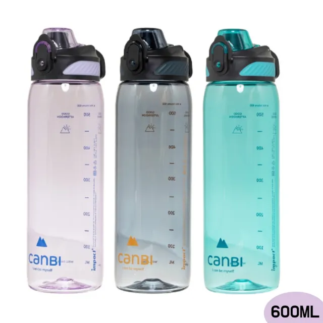【IMPACT 怡寶】馮宇設計師聯名款 CANBI系列彈蓋Tritan直飲水壺/水杯/水瓶600ML(多色任選)