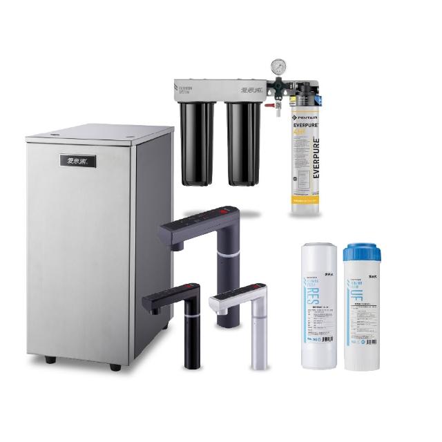 【愛惠浦】雙溫櫥下型 HS288T PLUS觸控熱飲機+PURVIVE Trio-4H2三道式生飲淨水器(前置樹脂+中空絲膜)