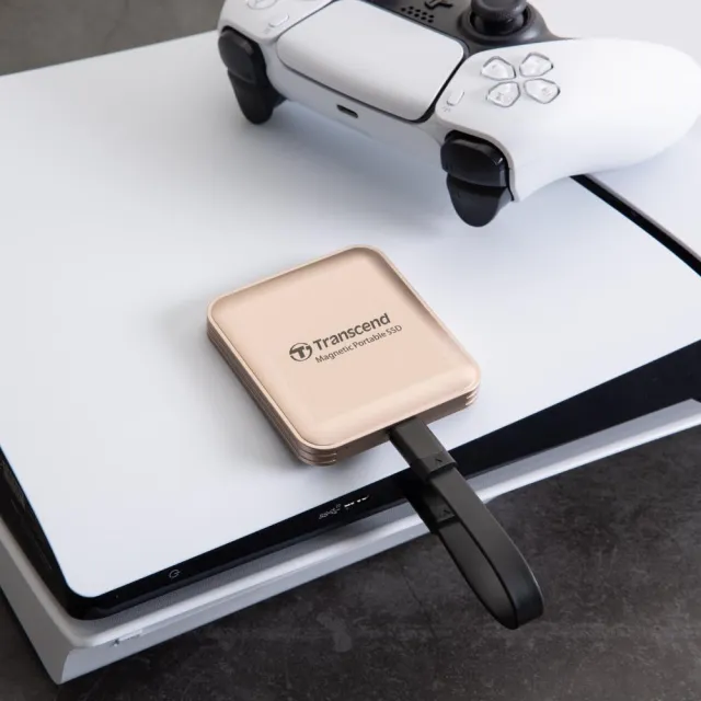 【Transcend 創見】ESD420 1TB Type C MagSafe 磁吸外接SSD行動固態硬碟 演唱會神器 -香檳金(TS1TESD420G)