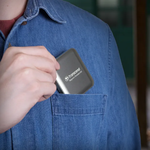 【Transcend 創見】ESD420 1TB Type C MagSafe 磁吸外接SSD行動固態硬碟 演唱會神器 -香檳金(TS1TESD420G)