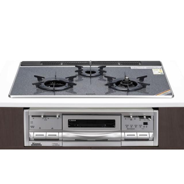 【林內】日本原裝進口爐連烤內焰玻璃三口瓦斯爐(RBG-N71W5GA3X 基本安裝原廠保固)