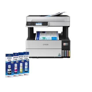 【EPSON】官方直營 搭1組T06G原廠1黑3彩墨水★L6490 四色防水高速A4連續供墨WIFI傳真複合機