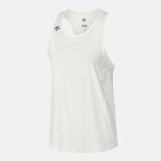 【DESCENTE】背心 女 運動 慢跑 WOMENS RUNNING COOL SLEEVELESS 白 SQ322RST72-IVRY