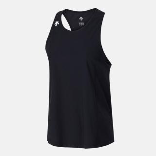 【DESCENTE】背心 女 運動 慢跑 WOMENS RUNNING COOL SLEEVELESS 黑 SQ322RST72-BLK0