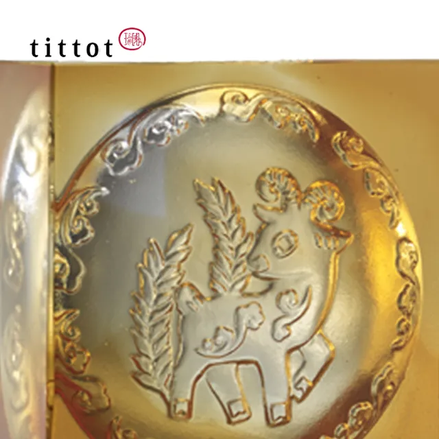 【tittot 琉園】吉羊_生肖磚系列_羊磚(入厝 擺飾 紙鎮 裝飾建材 禮品喜慶 風水招財 水晶藝品 羊裝飾)