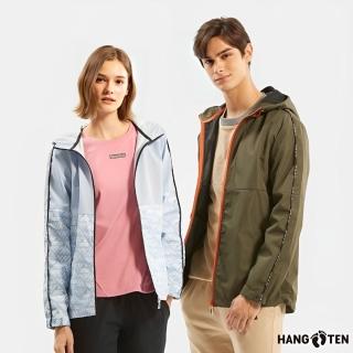 【Hang Ten】男女裝-網路獨家-防風防輕潑水衝鋒連帽外套(多款選)