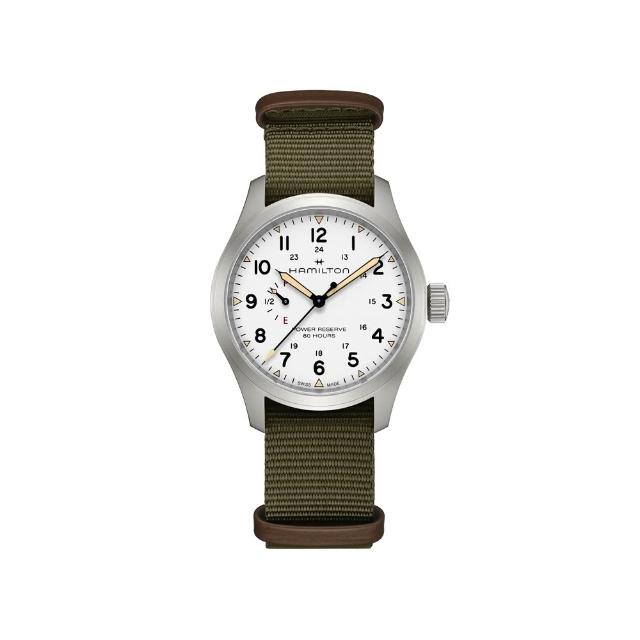 【HAMILTON 漢米爾頓】卡其陸戰動力儲存機械腕錶 40mm(手動上鍊 中性 NATO帶 H69509910)