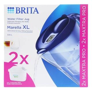 【Finger Pop 指選好物】德國BRITA 濾水壺 MARELLA XL 濾心(3.5L經典藍1壺2芯 maxtra pro新版芯)