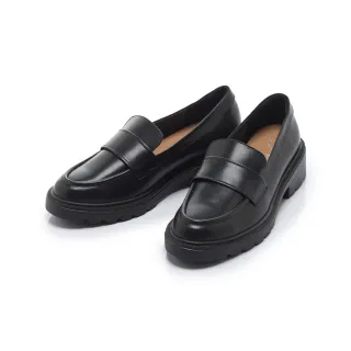 【FAIR LADY】小時光 經典素面厚底樂福鞋(黑、553055)