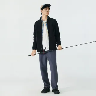 【PONY】奧粒絨立領外套 保暖中層衣 柔軟舒適 休閒夾克 合身版型 男 黑(代言人同款)