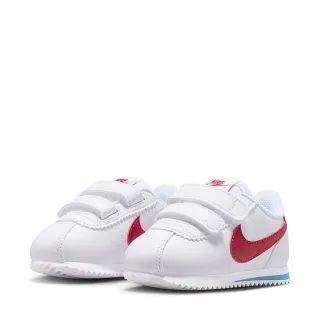 【NIKE 耐吉】運動鞋 童鞋 小童 兒童 阿甘鞋 魔鬼氈 CORTEZ TDV 白紅 IM2209-101(2C5482)