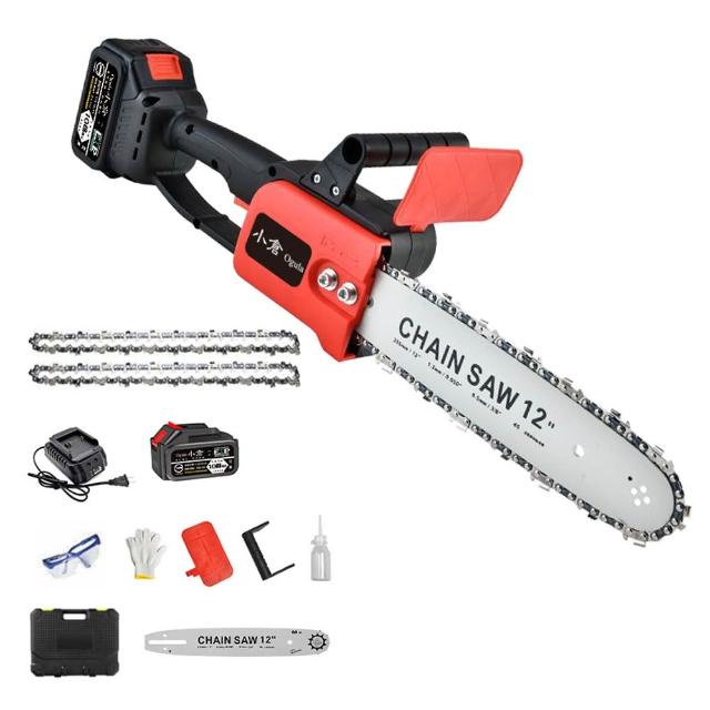 【Ogula 小倉】12寸電鏈鋸 伐木鋸 電動鋸子 BSMI電池：R3E558（十節一電）(無刷電機/無級變速/輕量化設計)