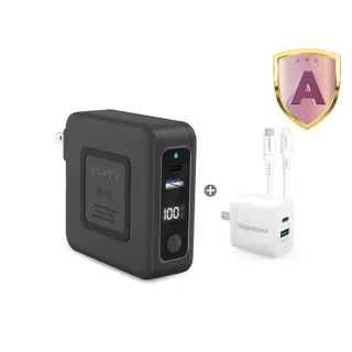 【GIGASTONE 立達】4合1 Qi無線旅充行動電源10000mAh QP-10200B(好康優惠買就送20W蘋果快充組)