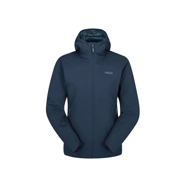 【RAB】Xenair Alpine Jacket 輕量防風透氣化纖連帽外套 女款 暴風藍 #QIP18