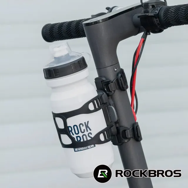 【ROCKBROS】洛克兄弟 磁吸式綁帶水壺架 附扳手(自行車/登山/水壺托架/水杯架/置物架/補水/水瓶/310030101)