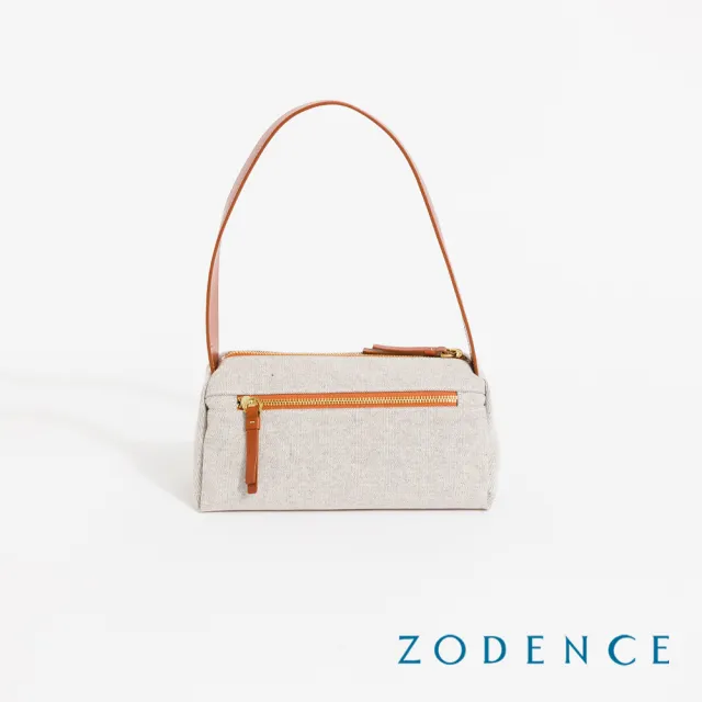 【ZODENCE 佐登司】DION德國帆布肩背法棍包(貴族白)