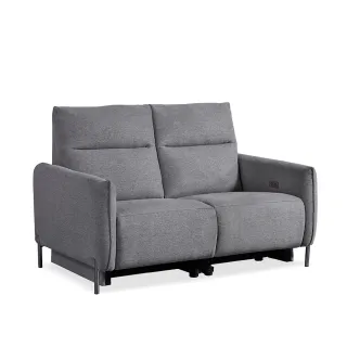 【Cheers 芝華仕】頭等艙 三防耐磨布 雙人零靠牆電動沙發組附USB Lucia 星空灰