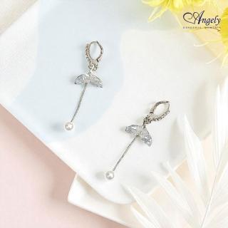 【Angely】魚尾之戀氣質貝珠耳環