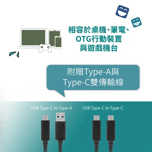 【Transcend 創見】ESD380C 1TB USB3.2/Type C 抗震雙介面 外接SSD行動固態硬碟-橄欖綠(TS1TESD380C)