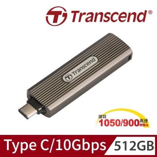 【Transcend 創見】ESD330C 512GB Type C 高速 外接SSD行動固態硬碟-深灰褐色(TS512GESD330C)