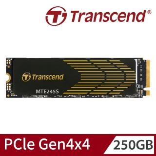【Transcend 創見】MTE245S 250GB M.2 2280 PCIe Gen4x4 SSD固態硬碟(TS250GMTE245S 新舊包裝隨機出貨)