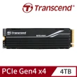 【Transcend 創見】MTE250H 4TB M.2 2280 PCIe Gen4x4 SSD固態硬碟(TS4TMTE250H 內建DRAM快取記憶體)
