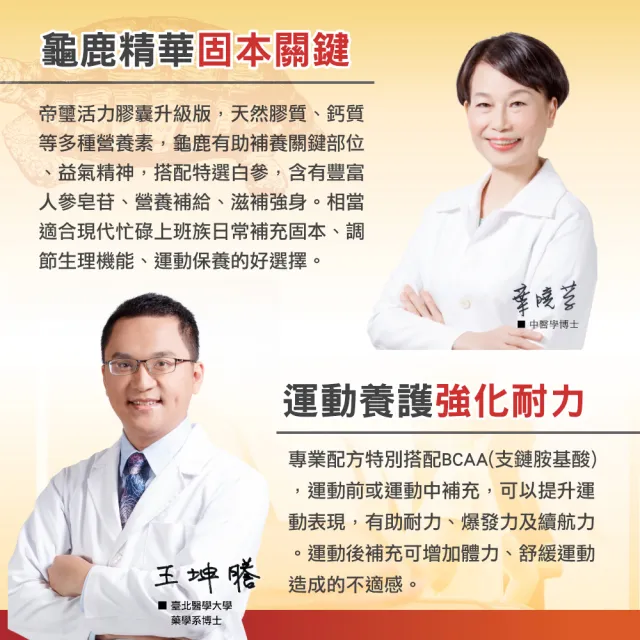 【順天本草】帝璽活力膠囊 升級版 120顆/盒(龜鹿精華  BCAA)