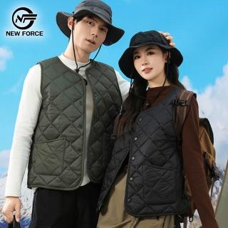 【NEW FORCE】暖冬輕羽男女款鎖溫保暖背心(保暖背心/秋冬背心/男女背心/保暖背心/菱格紋背心)