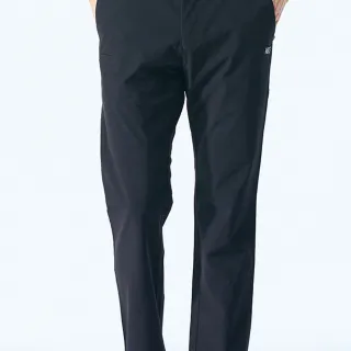 【KING GOLF】速達-網路獨家單特-男款超彈力舒適英文繡花素面休閒高爾夫球長褲(黑色)