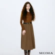 【MOMA】M+ 柔軟羊毛混紡桑蠶絲傘裙(咖啡色)