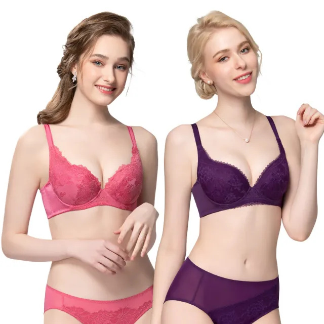 【Swear 思薇爾】買一送一2件組花漫系列B-E罩蕾絲包覆女內衣(2色各1)