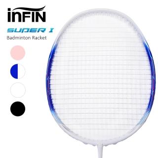 【iNFiN】羽毛球拍 SUPER 1 碳纖維羽拍贈拍袋 羽球拍(贈握把布１入)
