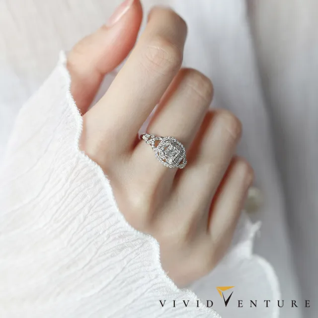 【Vividventure 亞帝芬奇】鉑金 GIA 50分 FSI2 天然鑽石 真鑽 戒指 巴黎印象
