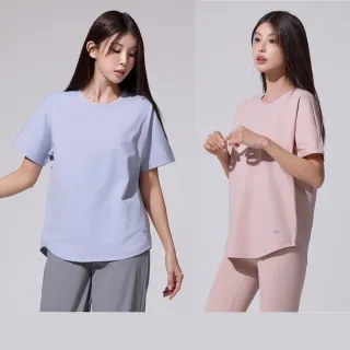【STL】現貨 韓國瑜伽 CottonTouch 圓弧 半蓋臀 涼感 彈性 快乾 女 運動 機能 短袖 上衣(多色)