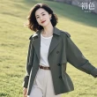 【初色】通勤休閒寬鬆短版長袖連帽風衣外套女外套-8款任選-15169(M-2XL可選)