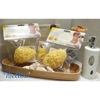 【Bellini】二入組 義大利天然海棉 - SA12 尺寸(地中海 寶寶沐浴 深海手工採收集 沐浴綿 沐浴海綿 海棉)